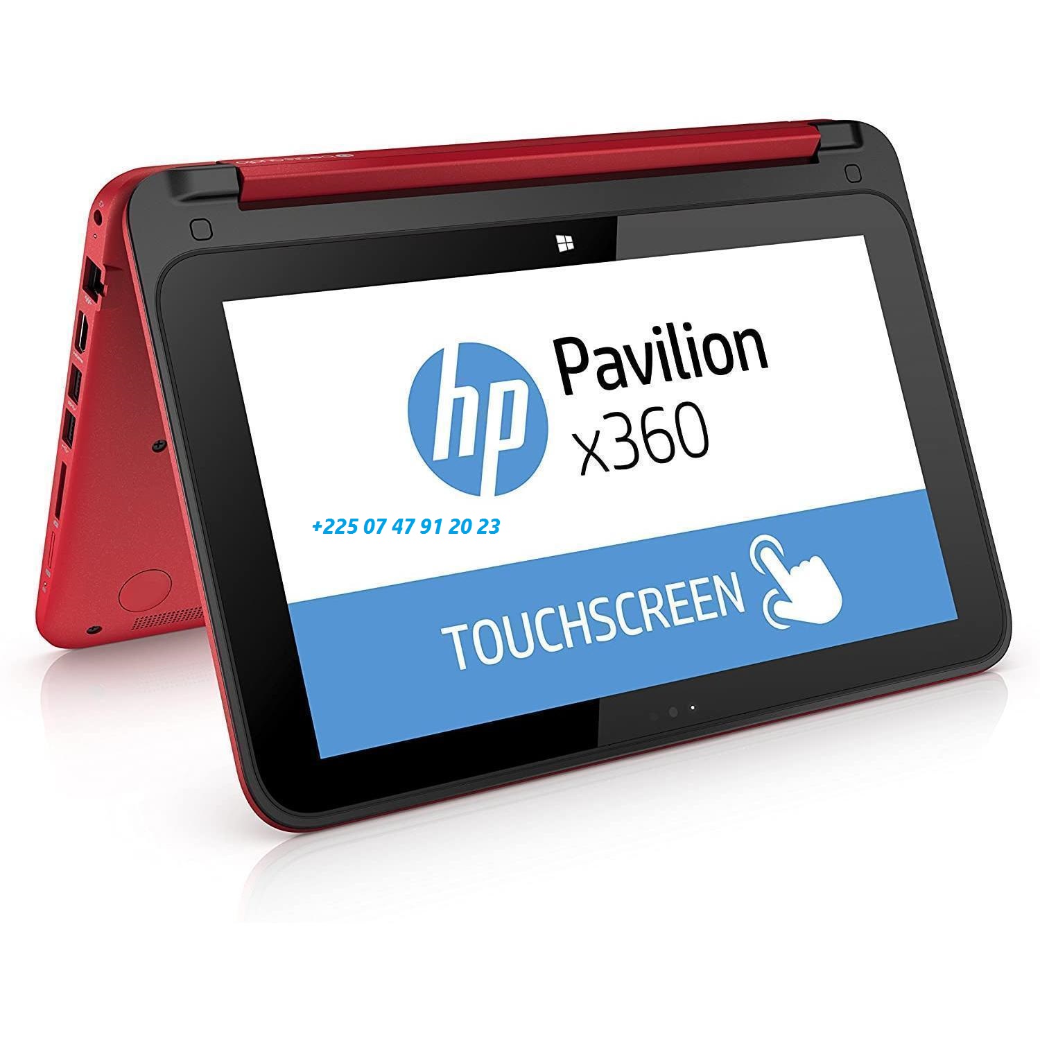 pc tablette hp pro x360  rouge