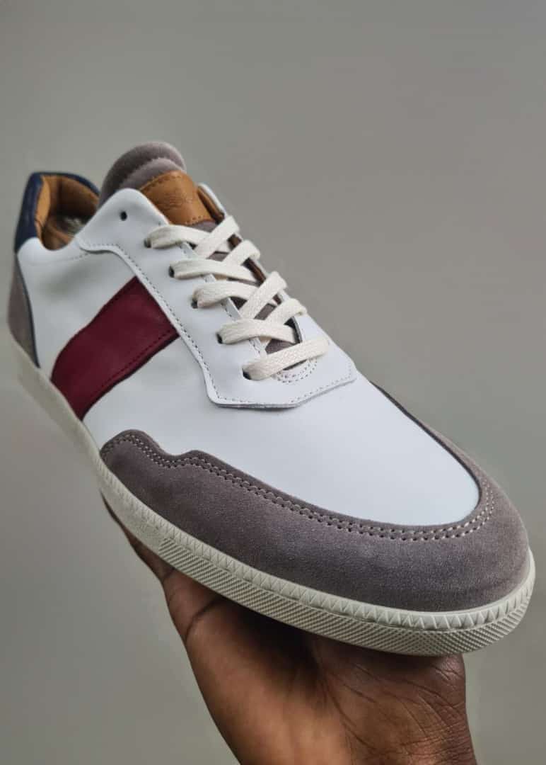 Sneaker Bexley Berringa triple couleur en daim et cuir de veau